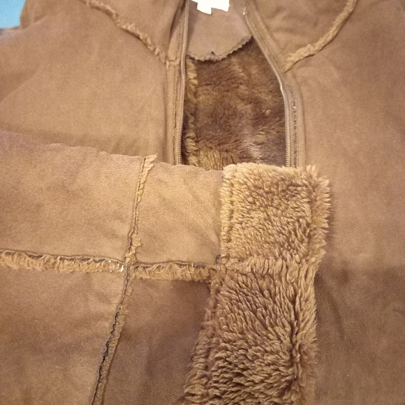 Lakewear faux suede brown jacket, size XL - Picture 6 of 7